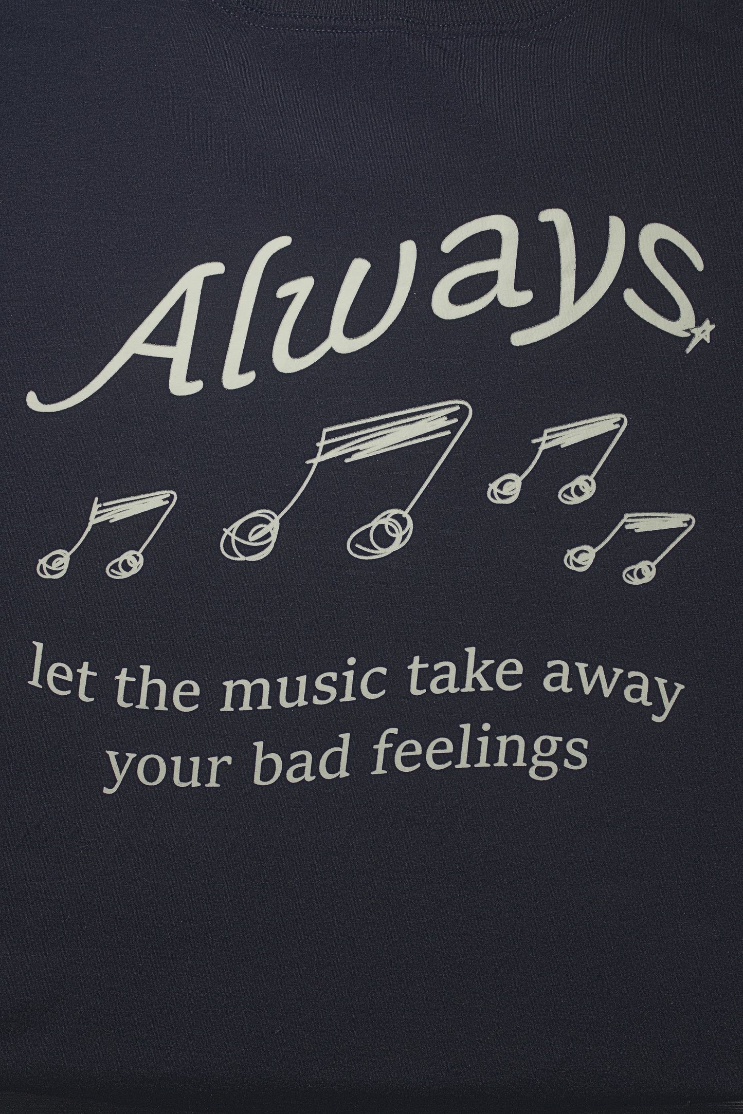Music is Good Feelings T-Shirt Deep Blue